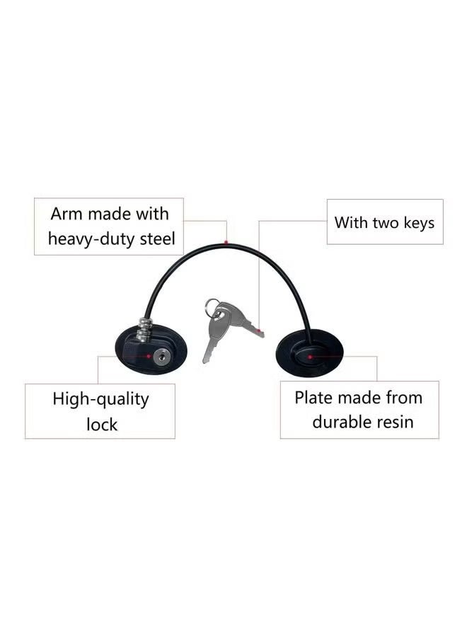 XiuWoo 6-Piece Refrigerator Door Lock With 2 keys Black - Image 5